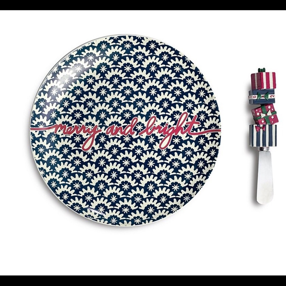 Vera Bradley Cheese Plate & Spreader